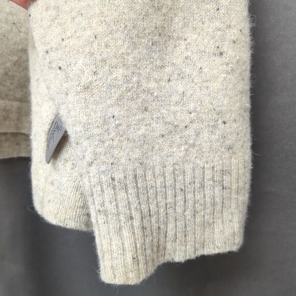 Woolrich Lambswool Sweater 1/4 Zip Pullover Oatmeal Heather Men's Size XL - Picture 5 of 8